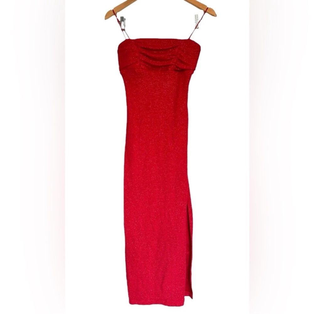 Vintage 90s/Y2k red shimmer siren dress ♥️
